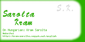 sarolta kram business card